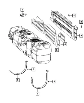 68192403ad Mopar Genuine Fuel Tank Heat Shield