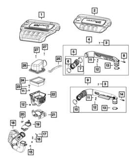 Mopar 68202577aa Genuine Air Cleaner Cover