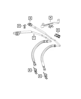 68233840aa Mopar Genuine Fuel Line Clip