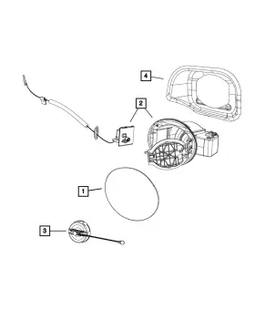 68237776aa Mopar Genuine Fuel Filler Door Reinforcement