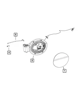 68240861ai Mopar Genuine Fuel Filler Tube Housing
