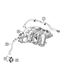 Mopar 68285607aa Genuine Make Up Air Hose