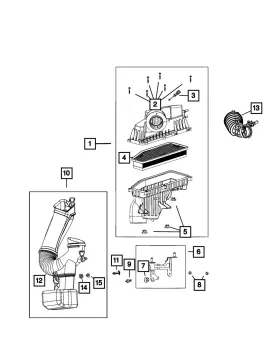 68292847ab Mopar Genuine Clean Air Duct