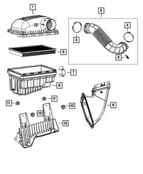 68333088ab Mopar Genuine Air Cleaner Cover