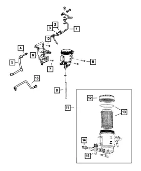 68391351aa Mopar Genuine Fuel Filter Housing