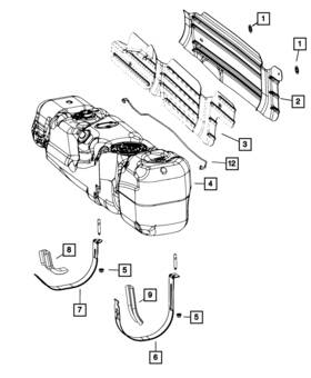 Mopar 68397065ac Genuine Fuel Tank Strap