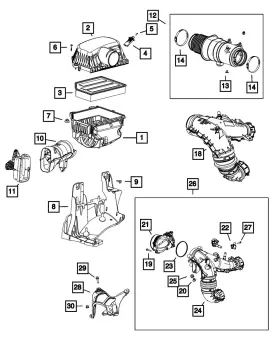 68405357ad Mopar Genuine Air Cleaner Bracket