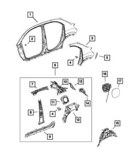 Mopar 68417439aa Genuine Fuel Filler Housing