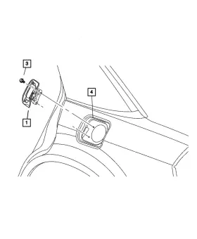 68422925ab Mopar Genuine Fuel Filler Housing