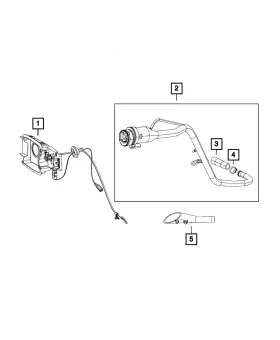 68422927ad Mopar Genuine Fuel Filler Housing