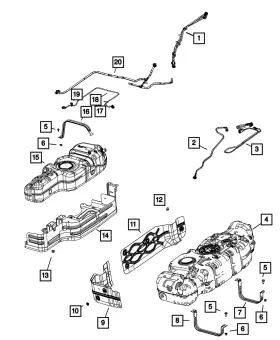 68424171aa Mopar Genuine Fuel Tank Strap