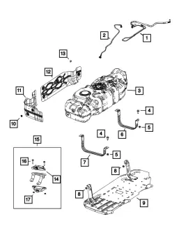 68424172ad Mopar Genuine Fuel Tank Skid Plate 68424172ad Mopar Genuine Fuel Tank Skid Plate