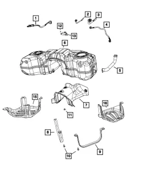 68437330aa Mopar Genuine Fuel Tank Strap