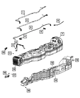 68495541aa Mopar Genuine Fuel Tank Strap