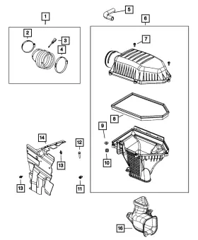 68530295aa Mopar Genuine Make Up Air Hose