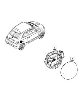 68655171aa Mopar Genuine Fuel Filler Housing