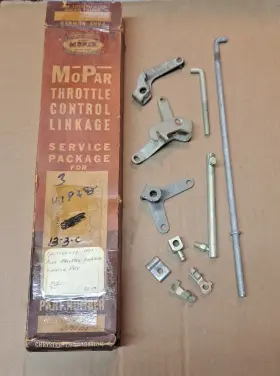 980593 Mopar 1941 Plymouth P11 P12 Dodge D19 6 Cyl Nos Throttle Linkage Kit