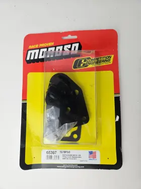 65397 Moroso Fuel Pump Block Off Plate Billet Aluminum With 12an Fitting Black