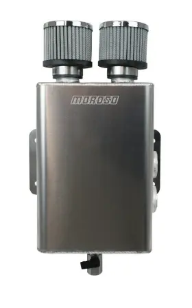 85392 Moroso Air Oil Separator Tank 2 Breathers 16an Fem