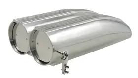 8008mrg Mr Gasket Mr. Air Scoop - Double Barrel Shotgun Style Polished