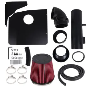 Ofi172 Muge For Chevy Camaro 2010-2011 3.6l V6 Red Cold Air Intake Kit Heat Shield Filter