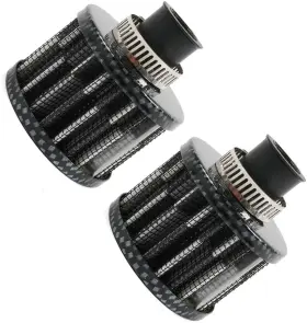 Mg-ofi003-carbon Muge Racing 2pcs Air Filter Cold Intake Breather 12mm Carbon Fiber