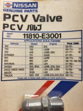 11810-e3001 Nissan Pcv New Old Stock