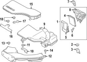 Nissan 16588-4bb0c Genuine Intake Duct Rear Bracket