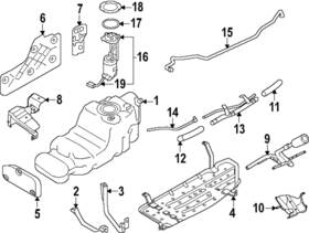 Nissan 17343-7ja0a Genuine Fuel Pump Assembly Lock Ring