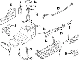 17343-7ja0a Nissan Genuine Fuel Pump Assembly Lock Ring