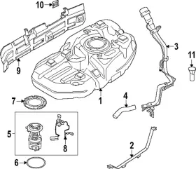 17406-6sa0a Nissan Genuine Tank Strap