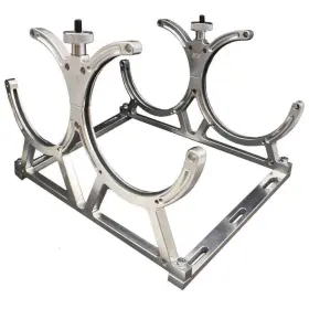 11108d Nitrous Express Billet Bracket For Dual 10 Or 15 Lb N2o Bottle With Floor Mounts