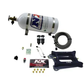 40040-10 Nitrous Express For 4150 Hitman 4-bbl Kit 100-200hp With 10lb Bottle