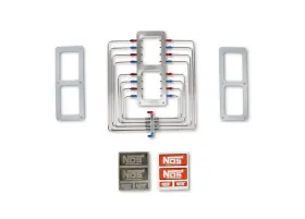 13350-cnos Nos Nitrous Oxide Systems Blower Injector Plate Polished Finish Red And Blue Plumbing