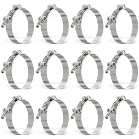 O1224u Ouru 12pack 3 Inch T Bolt Hose Clamp 3.26 - 3.58 Silver