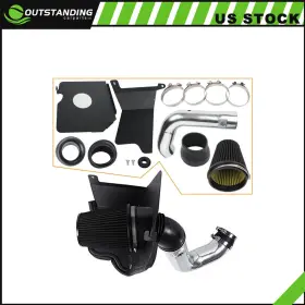 Ou11809282107256parts Outstanding-carparts Cold Air Intake System Kit Filter Fits Gmc Sierra 6.6l 2004-2005 Black
