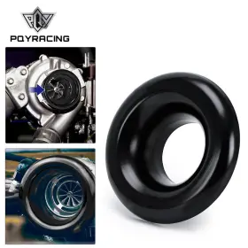 Lz-4403bk Pqyracing 3 Inch Black Short Ram Cold Air Intake Turbo Horn Aluminum Velocity Stack Adapter