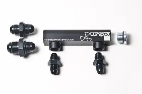 20-0062 Radium Engineering Universal 4-port Manifold - Black With Logo