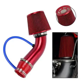 Ofi095 Rastp Red 76mm Car Cold Air Intake Filter Induction Kit Pipe Power Flow Hose System