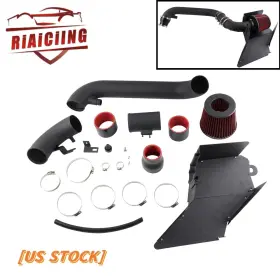 Aim023-rd-bk-2d Riaiciing Heat Shield Cold Air Intake Kit And Red Filter For 09-18 Vw Tiguan 2.0l Tsi Turbo