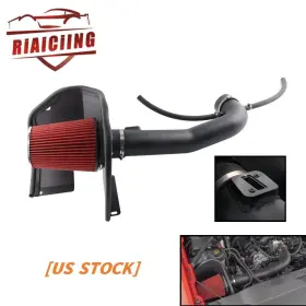 Dr157-bk-rd-2d Riaiciing Heat Shield Cold Air Intake System Red Filter For 14-18 Chevy Gmc 1500 5.3 6.2