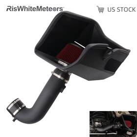 Riswhitemeteors Aim071-bk-rd Heat Shield Cold Air Intake Kit Filter For 2019-25 Silverado Gmc 5.3l 6.2l V8