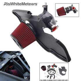 Riswhitemeteors Aim072-bk-rd For 2010-16 Bmw F10 F11 N55 535i Xdrive 3.0t Cold Air Intake Kit Filter Upgrade