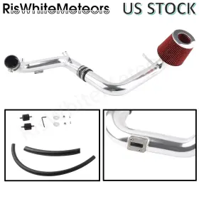 Dr117-rd-sl-d Riswhitemeteors Red Filter Short Ram Cold Air Intake System Kit For 06-11 Honda Civic Ex/dx 1.8l