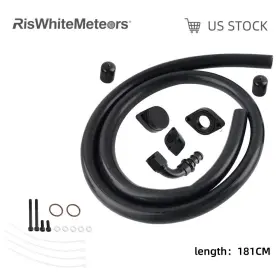 Fdj-016-bk Riswhitemeteors Replacement Set Engine Ventilations Kit For Ford 11-20 6.7l Powerstroke Ccv Pcv