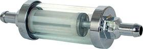 Rpc T9247 Clear In-line Fuel Filter With Chrome End 5/16 Inch