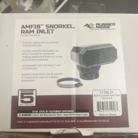 17756.37 Rugged Ridge Amfib Snorkel Ram Inlet For 18-20 Jeep Wrangler Jl