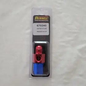 670340 Russell 6an Fuel Pressure Takeoff Adapter 1/8 Inch Npt Side Port
