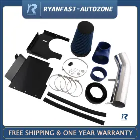 F665-9906g-r Ryanfast-autozone Air Intake System And Heat Shield 4 Inch Bllue For 99-06 Gmc/chevy V8 4.8l/5.3l/6.0l
