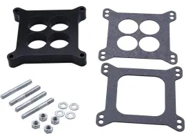 Shu00250 Shlpdfm 1 Set Black Carb Spacers Inch Tall Ported Phenolic Carburetor Spacer